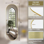 Oval Full Length Mirror, Ultra-Clear Explosion-Proof Dressing Mirror, Simple & - Image 8