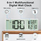 14.5'' Large Digital Wall Clock Battery Operated - Image 7