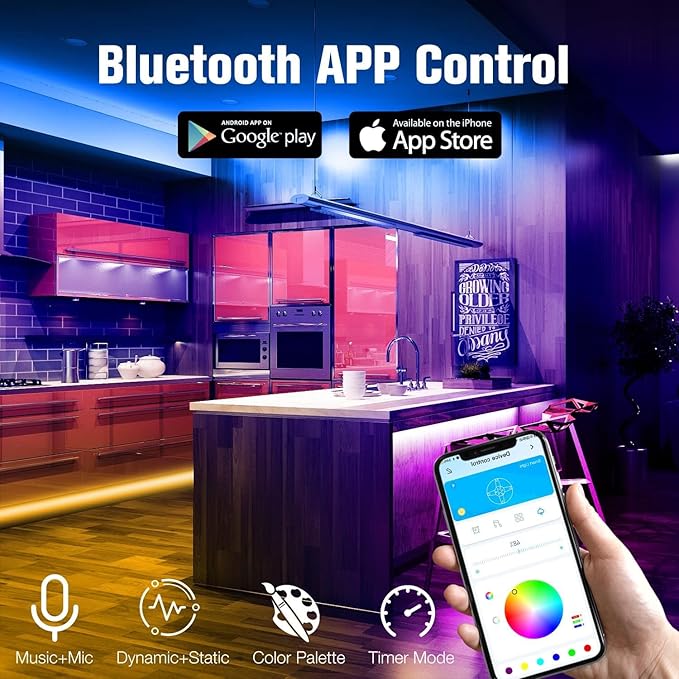 DAYBETTER LED Strip Lights 130 ft, LED Lights Smart App Control Lighting - Image 2