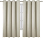 LEMOMO Light Beige Thermal Blackout Curtains/52 x 63 Inch/Set of 2 Panels Room - Image 2