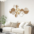 Large Wall Clock, Modern Silent Non-Ticking Metal Wall Art Wall Clocks Battery - Image 3