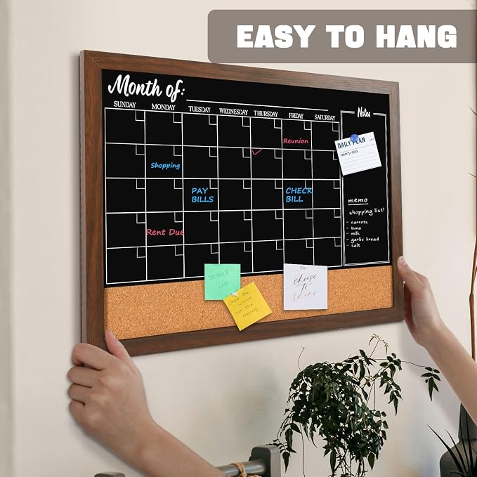 4 THOUGHT Chalkboard Calendar Corkboard Combo - Image 6