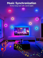 GIPOYENT Smart Wall Light, 9-Piece LED DIY Constellation Light, RGB Color - Image 5