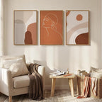 Framed Mid Century Modern Boho Wall Art - Image 5