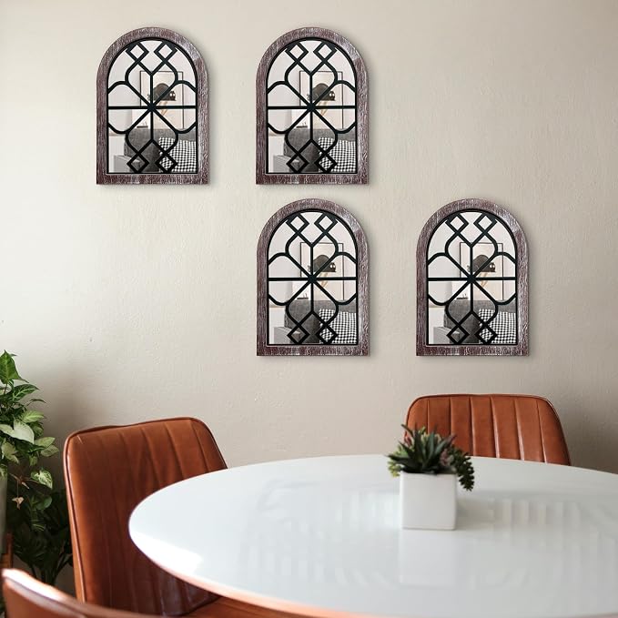 ZEXUIRU 4 Set. Rustic Wall Mirrors - Image 5
