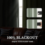 RYB HOME Bedroom Blackout Curtains 63 inches Long, 100% Blackout Thermal - Image 4