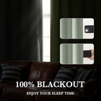 RYB HOME 100% Blackout Basement Curtains 30 inches Long, Heat & UV Blocking - Image 5