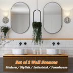 EJIAXIN Wall Sconces Set of 2, Brushed Nickel Vanity Lights - Image 4