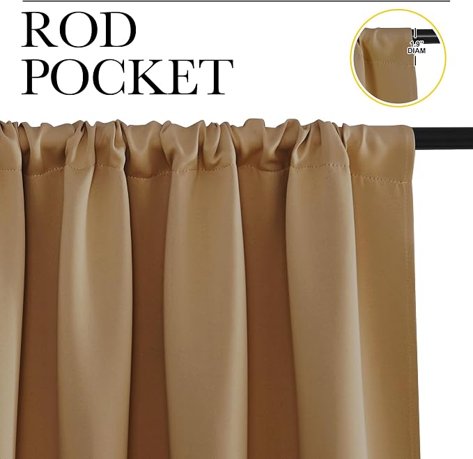 NICETOWN Blackout Curtains for Living Curtains, 2 Panels, 29 by 30, Room - Image 2