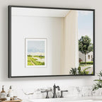 Keonjinn 40 x 30 Inch Black Bathroom Mirrors by Keonjinn