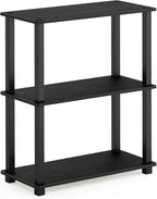 Furinno TURN-S-TUBE Storage Shelves, 3-Tier Book Shelf, Corner Shelf, Toolless - Image 6