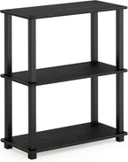 Furinno TURN-S-TUBE Storage Shelves Set of 2, 3-Tier Book Shelf, Corner Shelf - Image 4