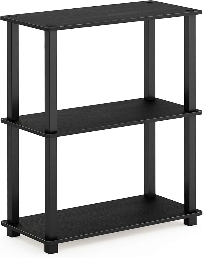 Furinno TURN-S-TUBE Storage Shelves Set of 2, 3-Tier Book Shelf, Corner Shelf - Image 4
