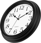 Foxtop 14 Inch Wall Clock Battery Operated Silent Non-Ticking Round Classic - Image 4