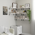 DOLLFIO Floating Shelves, 8 Sets Wall Shelves, Wooden Floating Shelves - Image 6
