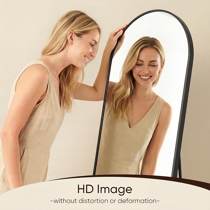 Antok 58" x19” Arched Full Length Floor Mirror, Free Standing/Wall Mount/Leaning - Image 6