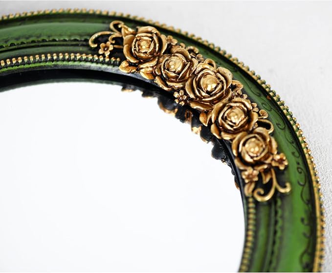 Oval Resin Vintage Mirror, Wall Mounted Decorative Mirror - Image 4