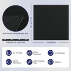 Vieshful Acoustic Panels, Peel & Stick Sound Absorbing Wall Panels, 10 Pack 12" - Image 7