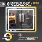 Hivone 40X32 LED Bathroom Mirror - Image 4