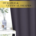 NICETOWN Blackout Sliding Door Curtains 84 Inch Length, Extra Wide Room Divider - Image 3