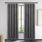 NICETOWN Living Room Grey Velvet Curtains, Sound and Sunlight Reducing Heavy - Image 2