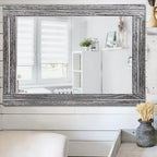 AAZZKANG Rustic Mirror Large Wood Framed Wall Mirror 70 x 50cm Rectangle - Image 5