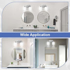 Bathroom Lighting Fixtures Over Mirror Brushed Nickel, Anti-Rust 2-Light - Image 3