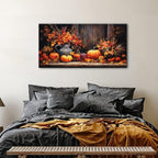 Orange Pumpkin Canvas Wall Art Kitchen Wall Decor Farmhouse Dining Room - Image 2