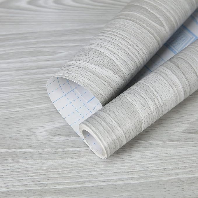 practicalWs Grey Wood Wallpaper 17.7''×590.5'' by practicalWs