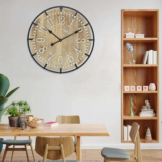 EMAX HOME 24 Inch Large Farmhouse Wall Clock - Image 6