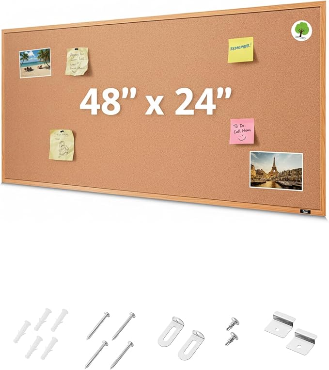Mr. Pen- Cork Board, Wood Frame, Cork Bulletin Board, Push Pin Board, Cork by MrPen