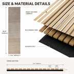 94.5 x 23.6 in Acoustic Wood Wall Panels, 3D Flexible Soundproof Wall Panels - Image 2