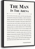 Howwii Inspirational Wall Art Office Decor The Man in the Arena Motivational by Howwii