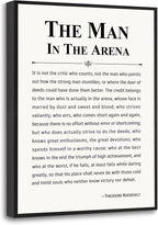 Howwii Inspirational Wall Art Office Decor The Man in the Arena Motivational by Howwii
