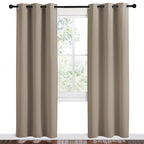 NICETOWN Taupe Room Darkening Curtains - Image 2