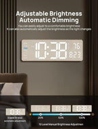 MASHI 2026 Upgrade Digital Wall Clock, Auto-Dimming Wall Clock - Image 4