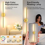 Tartek Battery Operated Wall Sconces Set of Two, Rechargeable Wall Lights - Image 7