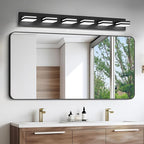 IZORRO LED Modern Bathroom Lights Fixtures, Matte Black Acrylic Wall Lighting - Image 6