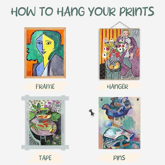 KBKBART Matisse Wall Art Prints Set of 12, Matisse Eclectic Wall Decor - Image 3