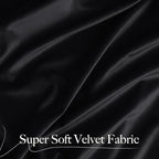 NICETOWN Black Velvet Blackout Curtains, Solid Heavy Matt Rod Pocket - Image 3