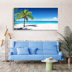 Baisuart-Large Canvas Wall Art Summer Ocean Waves Coconut Trees on Sands Beach - Image 5