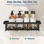 8 Pack Adhesive Rustproof Shower Shelves - Image 2