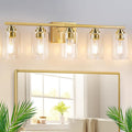 VerRon 5-Light Gold Bathroom Light Fixtures, Brushed Gold Wall Light Fixture by WelcometoVerRon