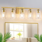 VerRon 5-Light Gold Bathroom Light Fixtures, Brushed Gold Wall Light Fixture by WelcometoVerRon