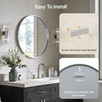 USHOWER Brushed Nickel Bathroom Mirrors - Image 7