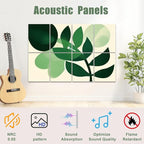 8 Pack Art Acoustic Panels Sound Absorbing Boho Botanical Leaf Orange Green - Image 3