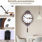 Dankeit Modern Wall Clock with Oak Wood Dial and Silent Movement, 12.6x22.8 - Image 3