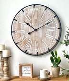 24 Inch Large Farmhouse Wall Clock - Image 9