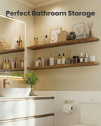AMADA HOMEFURNISHING 47.2" L Floating Shelves, Wall Shelves Set of 3 - Image 6