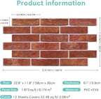 Commomy 3D Brick Wall Panels Peel and Stick - Image 7